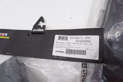 KTM 125-450 SX SXF Acerbis Plastic Kit Fenders Shrouds Air Box Black 13-15