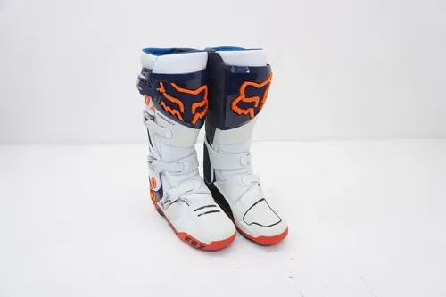 Fox Racing Instinct Motocross MX Boots Mens Size 8 White/Orange/Navy