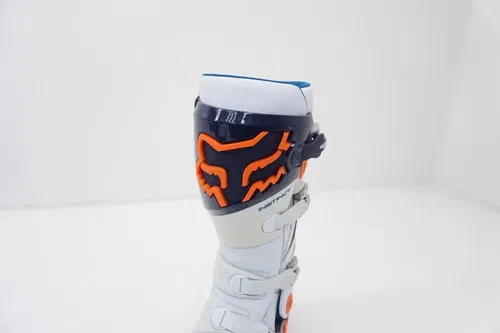 Fox Racing Instinct Motocross MX Boots Mens Size 8 White/Orange/Navy