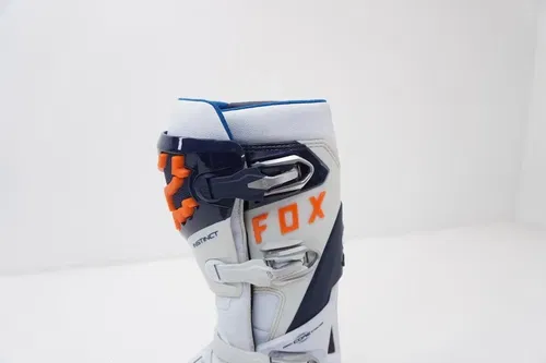 Fox Racing Instinct Motocross MX Boots Mens Size 8 White/Orange/Navy