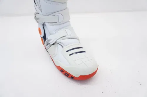 Fox Racing Instinct Motocross MX Boots Mens Size 8 White/Orange/Navy