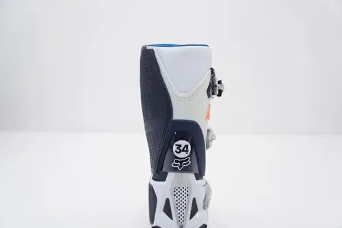 Fox Racing Instinct Motocross MX Boots Mens Size 8 White/Orange/Navy