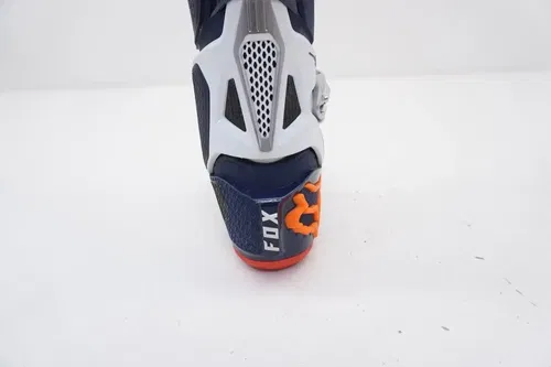 Fox Racing Instinct Motocross MX Boots Mens Size 8 White/Orange/Navy