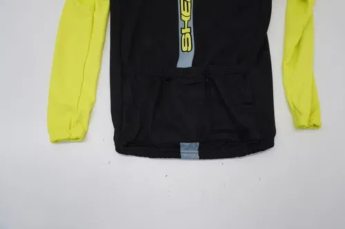 Sherco Cycling Zip Jacket Mens Size Large Black White Flo Yellow  K8