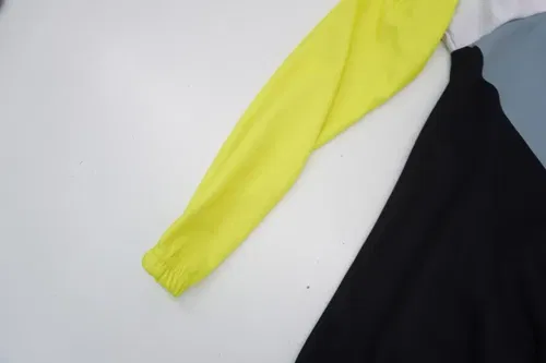 Sherco Cycling Zip Jacket Mens Size Large Black White Flo Yellow  K8