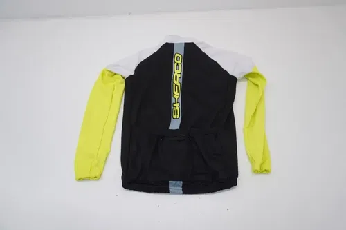 Sherco Cycling Zip Jacket Mens Size Large Black White Flo Yellow  K8