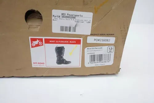 Leatt 5.5 Flexlock Boots Black Mens Size 13 MX Motocross ATV Off-Road AE