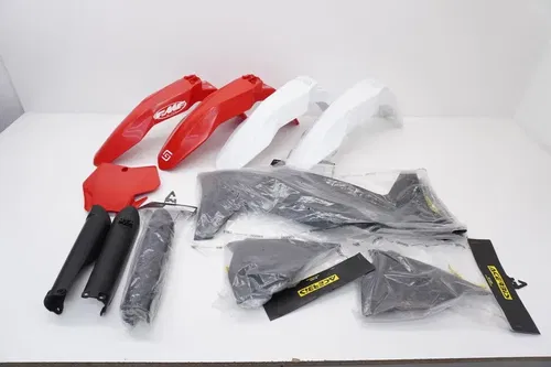 Gas Gas 125-450 Acerbis Plastics Fenders Shrouds Fork Guards Red Black 21-23 #3