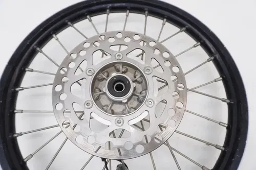 2011 KX85 Complete Front Wheel OEM black Rim Hub Rotor Kawasaki KX 85 2010-2025