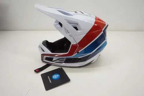 Fox Racing V3 Durven Motocross Helmet Red White Blue Size Small ATV Off-Road AE