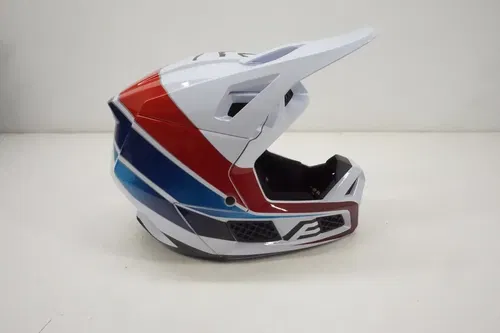 Fox Racing V3 Durven Motocross Helmet Red White Blue Size Small ATV Off-Road AE