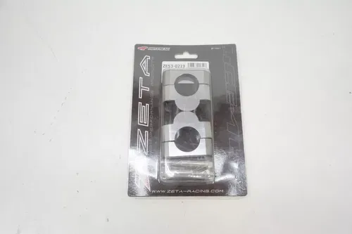 Zeta Racing SX Bar Rise Kit ZE53-0219 19mm Risers 1 1/8 Silver MX Motocross T2