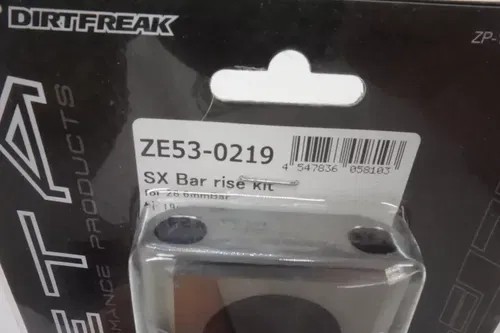 Zeta Racing SX Bar Rise Kit ZE53-0219 19mm Risers 1 1/8 Silver MX Motocross T2