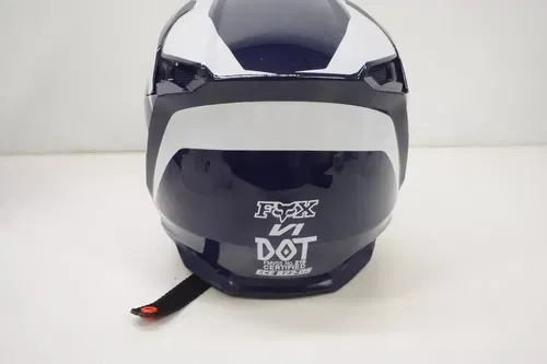 Fox Racing V1 Prix Motocross Helmet Navy Blue White Size Youth Small AE