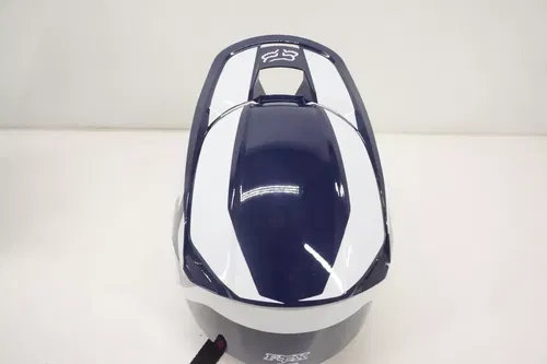 Fox Racing V1 Prix Motocross Helmet Navy Blue White Size Youth Small AE