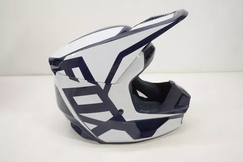 Fox Racing V1 Prix Motocross Helmet Navy Blue White Size Youth Small AE