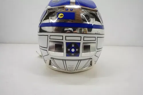 Fox Racing V3 R2-D2 LE Motocross Helmet Star Wars Large Chrome Blue White AE