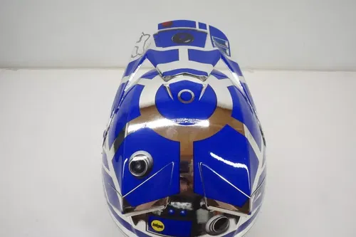 Fox Racing V3 R2-D2 LE Motocross Helmet Star Wars Large Chrome Blue White AE