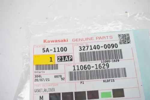 KDX200 RH Exhaust Valve Cover Gasket OEM 11060-1629 Kawasaki KDX 95-06 M17