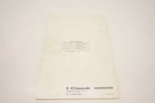 Kawasaki Ninja 250R Owers Sevice Manual GPZ250R GPZ 99924-1066-01 1986-1987 M3