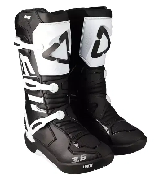 Leatt 3.5 Junior Boots Black/White Size 2 Motocross MX ATV Off-Road AE