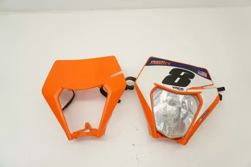 KTM 150-500 Headlight OEM Light Front Number Plate Orange XCFW EXCF XCW K2