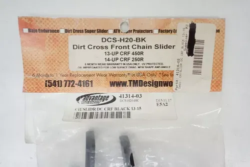 CRF250R CRF450R TM Designworks Dirt Cross Front Chain Slider DCS-H20-BK Honda A3