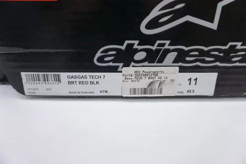 GasGas Alpinestars Tech 7 Motocross MX Boots Mens Size 11 Red Black AE