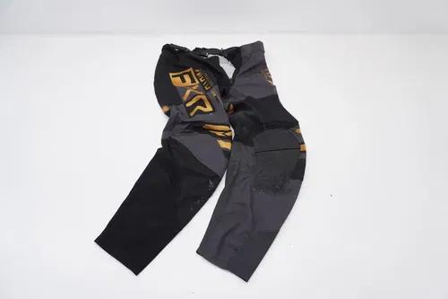 FXR Podium Pro Battalion Pants Black/Charcoal/Gold Men's Size 34 MX Motocross K8