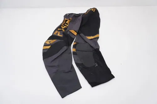 FXR Podium Pro Battalion Pants Black/Charcoal/Gold Men's Size 34 MX Motocross K8