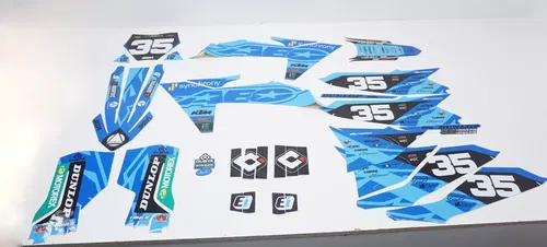2024 KTM AEO Complete Graphic Kit SKDA Blue Decals Stickers 125-450 2023-2025 AE