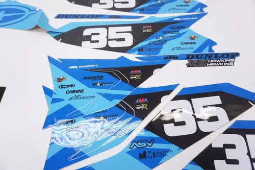 2024 KTM AEO Complete Graphic Kit SKDA Blue Decals Stickers 125-450 2023-2025 AE