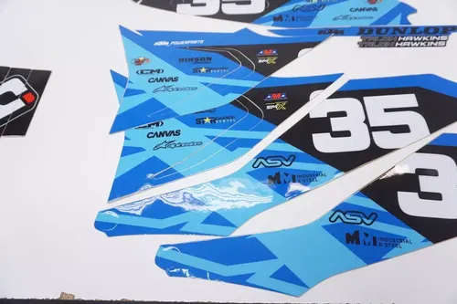 2024 KTM AEO Complete Graphic Kit SKDA Blue Decals Stickers 125-450 2023-2025 AE