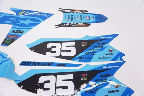 2024 KTM AEO Complete Graphic Kit SKDA Blue Decals Stickers 125-450 2023-2025 AE