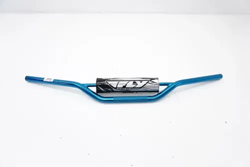 Fly Racing Aluma-Steel Handlebars 7/8 Handlebar CR High Bend Bar Pad Bars Blue