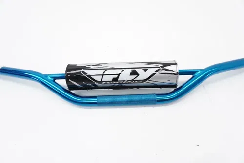 Fly Racing Aluma-Steel Handlebars 7/8 Handlebar CR High Bend Bar Pad Bars Blue
