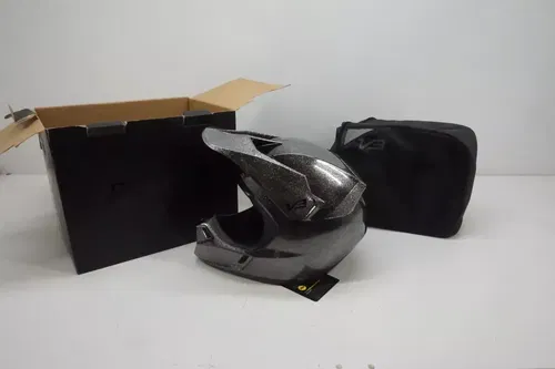 Fox Racing V3 Baz MVRS Motocross Helmet PTR Halo Silver Size XL ATV Off-Road AE