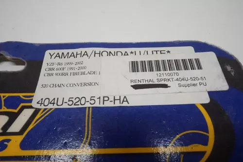 Honda CBR Renthal Ultralite 51T Rear Sprocket Yamaha YZF R6 CBR 600F 990RR A2