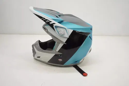 Bell Moto 9 Flex Motocross ATV Helmet Division White Black Blue Size Large AE