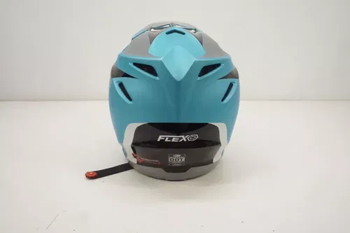 Bell Moto 9 Flex Motocross ATV Helmet Division White Black Blue Size Large AE