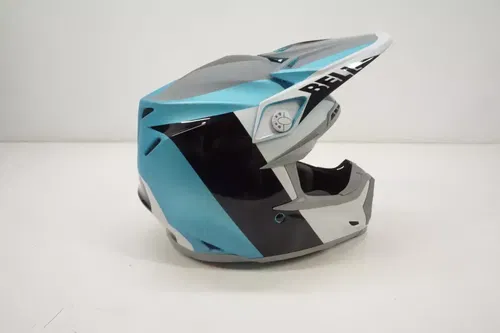 Bell Moto 9 Flex Motocross ATV Helmet Division White Black Blue Size Large AE