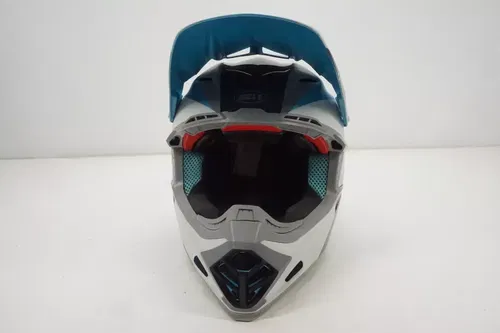 Bell Moto 9 Flex Motocross ATV Helmet Division White Black Blue Size Large AE
