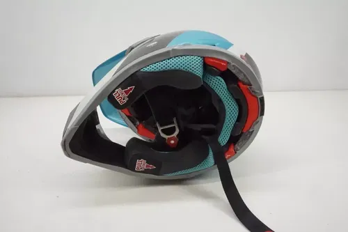 Bell Moto 9 Flex Motocross ATV Helmet Division White Black Blue Size Large AE