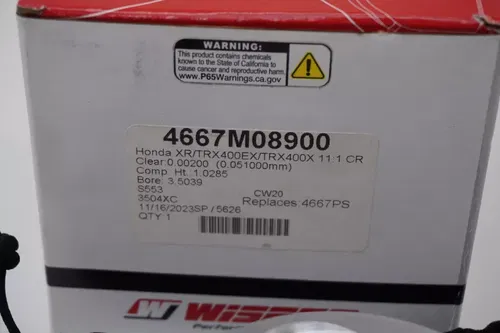 TRX400EX Big Bore Top End Kit Cylinder Barrel Jug Wiseco Piston Honda 99-07