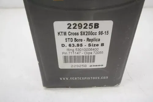 KTM 200 Standard Replica Piston Kit Standard Bore 63.95MM MXC SX XC M10