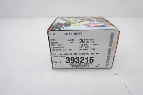 KTM 450 SX-F JE Pistons 95.00mm Piston Kit 393216 Husqvarna Gas Gas FC MC M17