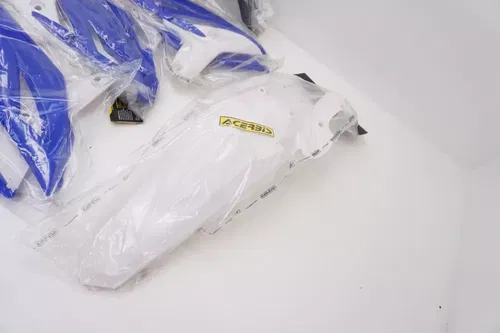 WR450F Acerbis Plastics Shrouds Side Panels Rear Fender Blue White Yamaha 12-15