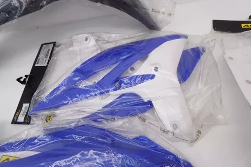 WR450F Acerbis Plastics Shrouds Side Panels Rear Fender Blue White Yamaha 12-15