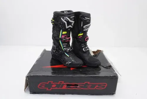 Alpinestars Tech 10 Supervented MX Motocross Boots Black Hue Mens US Size 9