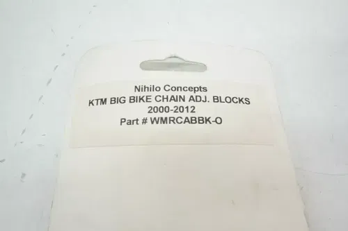 KTM Nihilo Concepts Big Bike Chain Adjuster Blocks Billet Aluminum Orange KA
